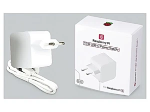 RPI 27W USB-C POWER SUPPLY WHITE EU Zubehör: Netzteil SC1111,SC1112 Raspberry Pi - Bild 1 von 1