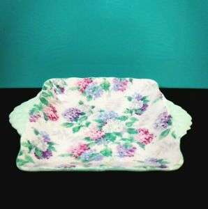Vintage Small Square Shelley Plate 4"