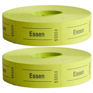 2x Bon-Rolle Herlitz 2000x Essensmarken Manger Marque de Valeur Bon Bons Arraché - Photo 1/1