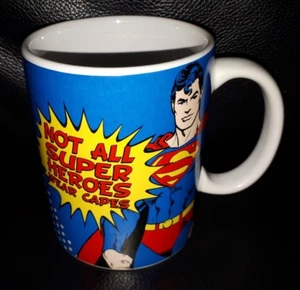 RARE COLLECTABLE BATMAN ROBIN SUPERMAN COFFEE MUG IN GOOD USED CONDITION - Picture 1 of 4