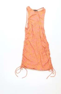 Motel Womens Orange Polyester Blend Bodycon Size S Boat Neck - Picture 1 of 12