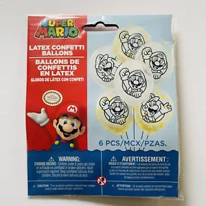 Super Mario Birthday Decoration Latex Confetti Balloons 6 PCS - Picture 1 of 2
