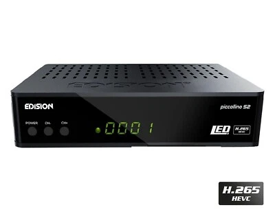 Edision Piccollino S2 Full HD Sat Receiver für DVB-S2 H.265/HEVC HDMI Scart USB - Bild 1 von 4