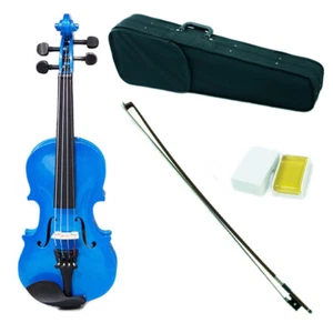 *GRAN REGALO* Violín azul talla 1/16 para niños con pasas, lindo estuche para violín y arco - Imagen 1 de 8