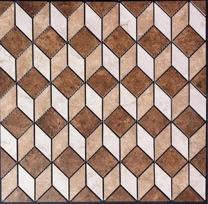 21 1/8" X 20 9/16" Tile Medallion- Daltile's Brancacci, Heathland & Fidenza tile - Picture 1 of 1
