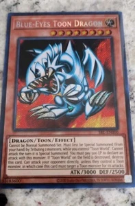 Blue-Eyes Toon Dragon ERROR HOLO BLEED Yu-Gi-Oh! Card SRL-EN000 Secret Rare 25th - Picture 1 of 2