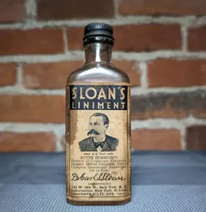 VINTAGE SLOANS LINIMENT MEDILINE * LEER 6 FL OZ GLASGLAS * - Bild 1 von 8