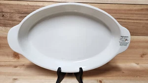 Fornaio ovale Nora Fleming 15" gres BW09 - espositore negozio gessato - Foto 1 di 10