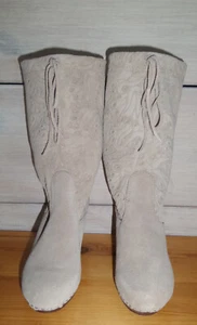 SATINA WildLeder Stiefel HOLZ-Sohle | 37 | *NEU* - Bild 1 von 12