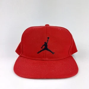 Jordan Jumpman Logo Snapback Hat Youth Size Red Adjustable Basketball Cap - Picture 1 of 11