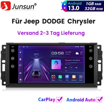 Carplay Für Jeep DODGE Chrysler 7" Android13 Autoradio GPS Navi WIFI BT SWC DAB+ - Bild 1 von 4