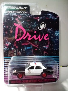 GREENLIGHT "DRIVE" RED ULTRA CHASE 2001 FORD CROWN VIC. POLICE INTERCEPTOR - Picture 1 of 3