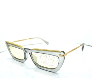 NUEVAS AUTÉNTICAS GAFAS DE SOL JIMMY CHOO VELA/G/S P4GD1 Gris Dorado Brillo Marco - Imagen 1 de 6