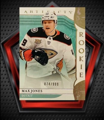 Max Jones RC *874/999* 2019-20 Upper Deck Artifacts Rookies #164 Ducks NHL - Image 1 of 3