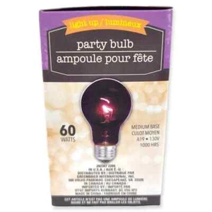 PURPLE PARTY LIGHT 60W HALLOWEEN SCARY DECOR BRAND NEW .NOT BLACK LIGHT - Picture 1 of 1