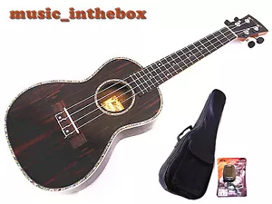 WOODNOTE / Beautiful 24" Concert Ebony Ukulele/ Extra Maple Tuner & Padding bag - Picture 1 of 12