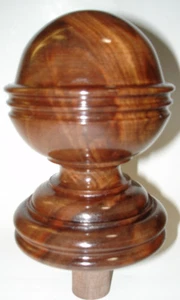 WOOD FINIAL UNFINISHED FOR NEWEL POST FINIAL OR CAP #22 - Picture 1 of 1