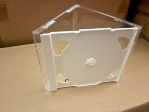 2 PCS New Quality 10.4mm BRILLIANT Double CD Case w/White Tray, RARE, Free S&H - Picture 1 of 3