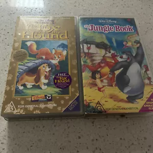 THE FOX AND THE HOUND & THE JUNGLE BOOK - WALT DISNEY CLASSIC VHS VIDEO'S - Picture 1 of 1