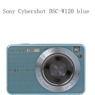 Sony Cybershot DSC-W120 7.2MP CCD Vintage Digital Camera - 100% Working-Blue - Image 1 of 4