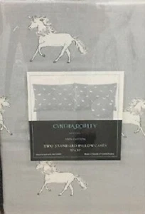 Cynthia Rowley Standard Kissenbezüge Einhörner grau Baumwolle - Bild 1 von 1
