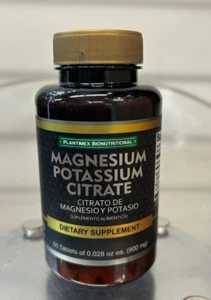 Magnesium Potassium Citrate 60Tabletas . Citrato Magnesio Potasio 800mg - Picture 1 of 5