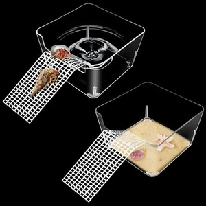 2 Pack Hermit Crab Water Tank, Hermit Crab Cage Accessories with Climbing Ramp H - Picture 1 of 2