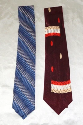 Мужские галстуки Am Vets в стиле ар-деко качели 1950-е темно-бордовый и синий принт - Изображение 1 из 3