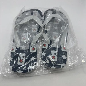 Beach | Summer | NEW size 7/8 WOMENS Miller Lite Thong Sandals Flip Flop - Picture 1 of 5