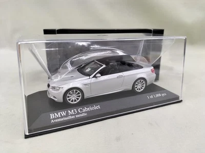 Modellino auto Minichamps Silver BMW M3 Cabriolet E93 2008 1/43 da collezione - Immagine 1 di 4