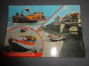 Sheringham Vintage Postcard including lifeboat - Salmon - Picture 1 of 2