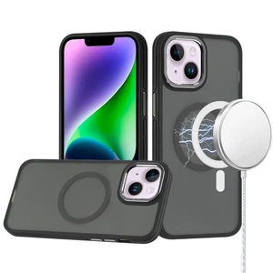 Für iPhone 13/14 Hülle Magnet Kreis Soft Touch Metall Tasten + Hartglas - Bild 1 von 12