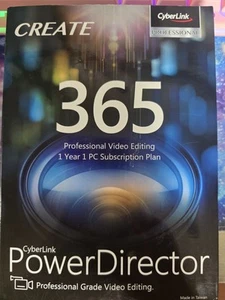 Cyberlink Power Director 365 Create PC Professional Video Editing Software K10X3 - Picture 1 of 6