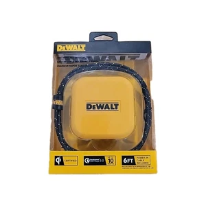 NEW DeWalt Fast Wireless Charging Pad Black/Yellow DXMA1410476 6ft USB Cable 10w - Picture 1 of 2