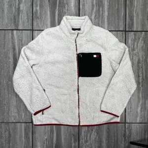 Women’s Vintage White Tommy Hilfiger teddy bear fleece sweater Large - Picture 1 of 7