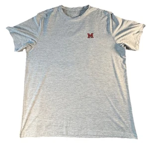 Vineyard Vines Miami University XL Mens Short Sleeve T-Shirt Gray&Red Football - Picture 1 of 6