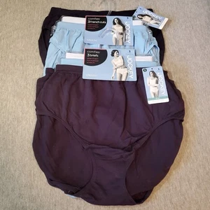 Jockey Comfies Set of 6 Microfiber Stretch French Cut Panties Size 8 Multi - Picture 1 of 4