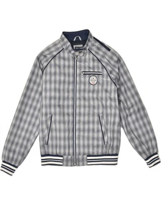 GEOX Boys Bomber Jacket 11-12 Years Grey Check Polyester AZ28 - Image 1 of 3