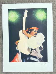 JIMI HENDRIX ORIGINAL STANLEY MOUSE 1990 ART GICLEE SIGNED RARE SIGNED - Bild 1 von 4