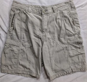 Tommy Bahama Relax Fit Cargoshorts vorne flach Freizeit Strand Golf beige Herren 34 - Bild 1 von 11