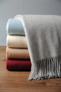 100% Pure Cashmere Throw Blanket for Sofa, Classic Design with Gift Box (Lt. ... - Picture 1 of 9