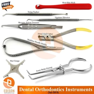 Set Of 8 Dental Band Placing Separating Orthodontist Instruments Kit - Picture 1 of 9