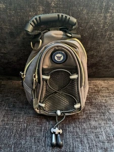 Zaino mini zaino US Navy circa 7 x 4 pollici con sigillo marina usato in ottime condizioni - Foto 1 di 5