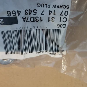 BMW Screw Plug Engine Block F20 F21 F30 F31 Mini N13 M22 1,5mm 07147543466 B5 x2 - Picture 1 of 2