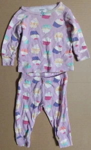 Juego de 2 piezas de cupcakes púrpura Carter's 6 Mos niñas - Imagen 1 de 2