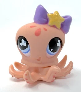 Littlest Pet Shop Pink Octopus #513 Blue Eyes Sea Life Creature LPS AUTHENTIC - Picture 1 of 6
