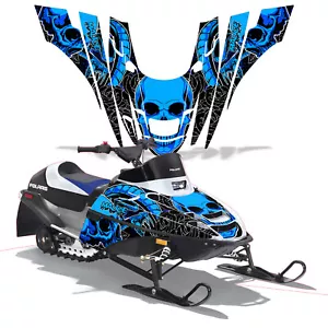 Snowmobile Full Graphics kit Decal for Polaris XC 120 2000-2020 MALICE BLUE - Foto 1 di 1