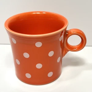 Fiesta Poppy Orange Polka Mug White Dots HLCCA Conference Outlet Exclusive - Picture 1 of 6