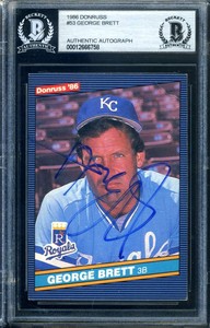 George Brett BAS Beckett Coa Signed 1986 Donruss Autograph