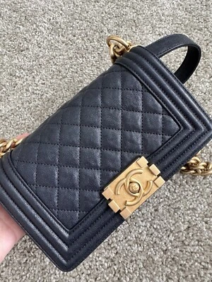 Chanel Boy Black Caviar Aged Gold Hardware Small - Image 1 of 4